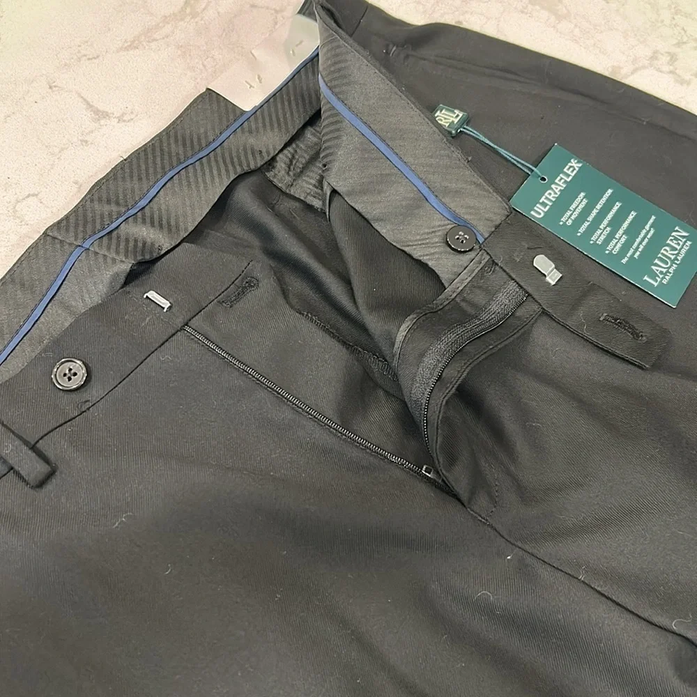 Men’s Lauren Ralph Lauren Black Ultraflex Pants Norton Size 40/30 NWT